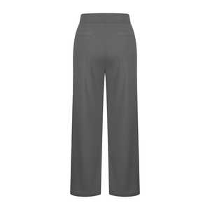 เลกกิ้งออกกำลังกายทรงขาบานเอวกลางสำหรับผู้หญิง พิมพ์โลโก้ได้ตามต้องการ แฟชั่นลำลองสำหรับออกกำลังกาย/วิ่ง กางเกงออกกำลังกายเอวยางยืดด้านข้างทรงขาบาน - Product Image 1