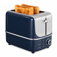 Grille-pain électrique moderne 2 fentes avec contrôle de chauffage multi-niveaux pour café, restaurant et usage domestique