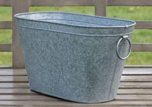 Maceta galvanizada de Metal Rectangular moderna, artesanía para el hogar, exportaciones, maceta decorativa para sala de estar para aplicación de jardín de flores - Product Image 3