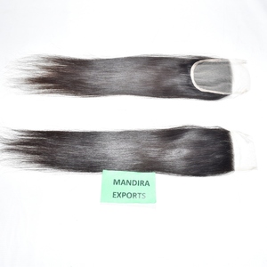 Precio al por mayor Cutícula alineada Cabello de un solo donante Virgen cruda Paquetes naturales indios HD Encaje suizo Straight Temple Cabello humano - Product Image 6