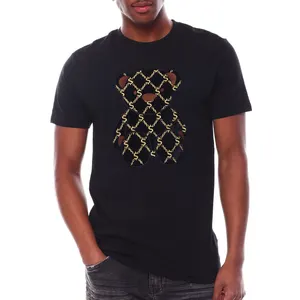 ベアシェニール & メタリック刺Embroidery Tシャツ2023カスタマイズトップデザイン良質ベストデザインメンズTシャツ