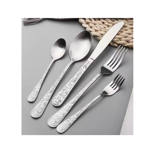 Cuchara de postre de acero inoxidable, juego de cucharas de postre PARA CENA, apto para lavavajillas, diseño de flores martilladas reales, manualidades con mango - Product Image 5