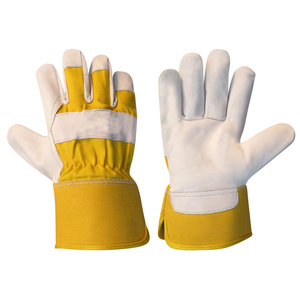 ถุงมือทำงานหนัง Goatskin สำหรับผู้ชาย,ถุงมือทำงานเพื่อความปลอดภัยในอุตสาหกรรมเหมืองแร่การก่อสร้างการขับขี่ - Product Image 3