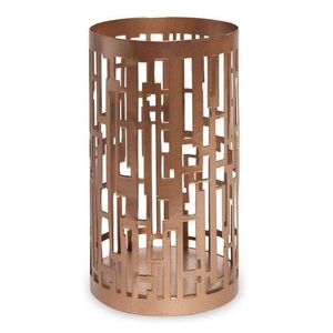 Copper Candle Holder with Floral Cutout Design Luxury Lantern for Elegant Home Decor and Stylish Ambience Creation for Candle - Product Image 4