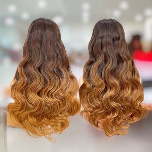 Maravillosas pelucas de pelo vietnamita Hum Color degradado de textura ondulada grande para mujeres negras - Product Image 1