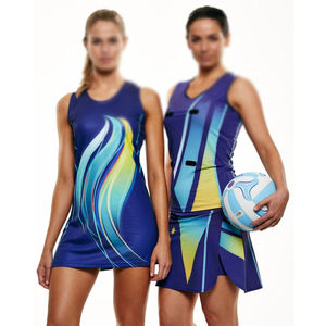 Maillot de netball respirant pour femmes de haute qualité avec logo personnalisé sur le devant, OEM personnalisable, nom et couleurs de l'équipe - Product Image 2