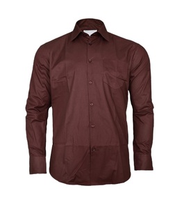 Nueva oferta, camisa informal Formal de manga larga con diseño delgado y elegante para hombre, camisa de fibra de algodón teñida Lisa transpirable antiarrugas - Product Image 6