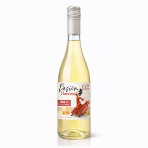 Vino Blanco Sin Alcohol Pasion Flamenca 100% Airen 0.0% ABV Vino Español Sin Alcohol 750ml - Product Image 1