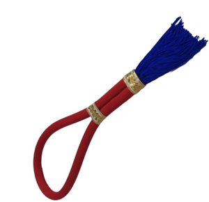 Tradicional 100% poliéster algodón mongol's diadema brazalete Muay Thai boxeo rojo con cordones azules - Product Image 6