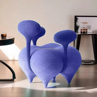 Fauteuil Wingback Green Magic Balloon - Fauteuil de salon confortable en tissu, design moderne et élégant pour la maison, le bureau, la chambre, l'appartement