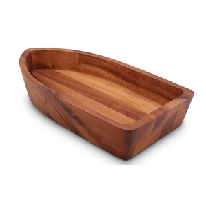 Bol antique en bois à pieds de haute qualité Bol à fruits et à salade en bois et haute commercialisation Look classique pour la maison Hôtel & Restaurant - Product Image 5