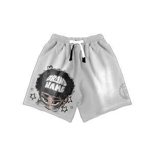 2025 Heavyweight French Terry <b>Shorts</b> Customizable <b>Men</b> <b>Vintage</b> Wash Screen Printed Sun Faded <b>Shorts</b> - Product Image 5