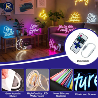 Offre Spéciale : Enseigne Néon LED Électronique Écologique à Alimentation CC, Grand Format, Blanc Chaud, pour Lettres Connectées et Alphabet de Salutation