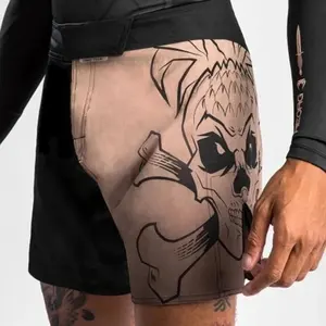 Vente en gros OEM Design Hommes MMA Unisexe Vêtements d'arts martiaux Short de boxe extensible uni Vêtements de sport Shorts de sport Vêtements pour hommes MMA - Product Image 3