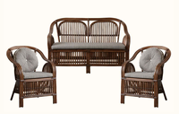 Brookhaven Villa Stripe Setting, nouveau design pour la vente en gros, ensemble de canapé en rotin, fait à la main de Cane, Nhat Minh, Vietnam