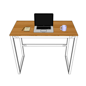 BFSTB007 StaBamboo 120x60cm <b>Standing</b> <b>Computer</b> <b>Desk</b> with Rectangular Legs Assembly Required - Product Image 3