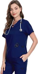 Conjunto de uniformes médicos de hospital de calidad superior al por mayor uniforme médico enfermera unisex pantalones de Jogger suministro de logotipo personalizado superior - Product Image 5