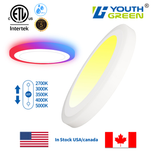 Mới đến hiện đại dẫn ánh sáng Trần 14inch 24W + 3W 5cct dẫn bề mặt gắn bảng điều khiển với 3000K/RGB ánh sáng ban đêm - Product Image 2