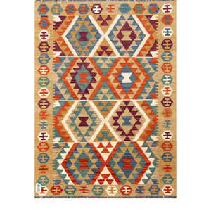 พรมกิลิมไมมาณา อัฟกานิสถาน ขนาด 142 x 101 ซม. พรมทอมือแบบดั้งเดิมและชุดพรม - Product Image 1