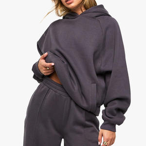 Conjunto Deportivo de 2 Piezas para Mujer, Estilo Urbano, Holgado, Cómodo, Tejido Elástico, Informal - Product Image 4