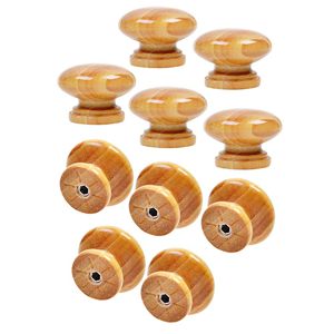 CellCase 10 PCS Perillas redondas de madera para gabinetes con forma de seta Cajón Perillas de mármol más vendidas con color personalizado - Product Image 1
