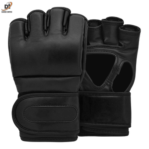 Guantes de cuero de medio dedo OEM para hombre, el mejor precio, material duradero de PU, Impresión de logotipo personalizado para Taekwondo, boxeo, MMA - Product Image 3