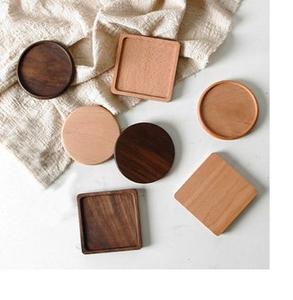 Juego de posavasos de madera y resina al por mayor posavasos de resina de madera posavasos de té y café de diseño redondo cuadrado a precio de venta completo - Product Image 4