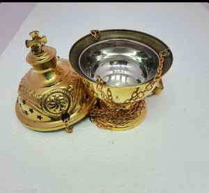 Modern Incense <b>Burner</b> With Chain Decor Incense Holders Unique <b>Burner</b> Antique Incense <b>burner</b> <b>Silver</b> Color Finishing Round Shaped - Product Image 6