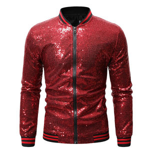 Chaquetas de lentejuelas de moda superior para hombre, chaqueta informal de Venta caliente para hombre, chaquetas de hombre de lentejuelas de moda de invierno de Color sólido al mejor precio - Product Image 4
