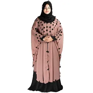 Tissu Abaya en soie, Style Abaya, 100% Polyester, tissu délavé, mousseline unie pour chemisier