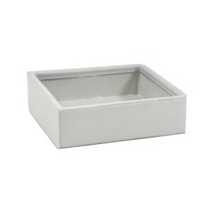 Short Square <b>Ceramic</b> Block <b>Vase</b> - 10 x 4 (Various Colors) - CBC1004 - Product Image 2