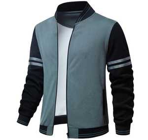 เสื้อแจ็กเก็ตบอมเบอร์สำหรับทุกเพศเครื่องแบบแขน PU ทันสมัยปรับแต่งได้สำหรับฤดูใบไม้ร่วงฤดูหนาว - Product Image 1