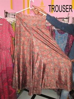 Pantalon Harem en Soie 100% de Haute Qualité, Style Bohème Indien Ample, Taille Haute Élastique, Devant Plat, Motif Floral