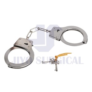 CE มาตรฐาน ISO กุญแจมือเหล็กสแตนเลสสำหรับงานหนักพร้อมกลไกล็อคสองชั้นเพื่อความปลอดภัยและการใช้งานแบบยุทธวิธี - Product Image 1