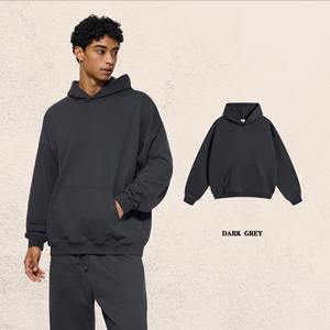 Sweat à capuche réversible pour homme 2025, tissage inversé, contraste coton et polaire, pull uni, couture personnalisée - Product Image 6