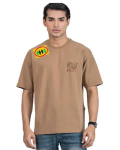 Camiseta de Corte Cuadrado con Estampado Serigrafiado Personalizada para Hombre, Talla Grande, 160g, 100% Algodón, Logotipo Frontal - Product Image 4