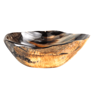 Juego de 4 cuencos pequeños de cuerno de búfalo decorativo ultra brillante hecho a mano de cuerno real natural - Product Image 4