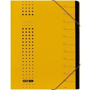 ELBA Chic DIN <b>A4</b> Yellow File <b>Folder</b> 320g/m Recycled Intensive Cardboard 12 Compartments - Product Image 1