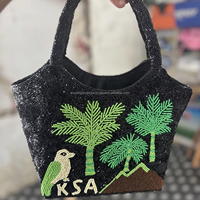 Tas tangan kapasitas besar wanita desainer gaya Bohemian India tas Clutch belanja malam Messenger buatan tangan bermanik gaya Boho grosir