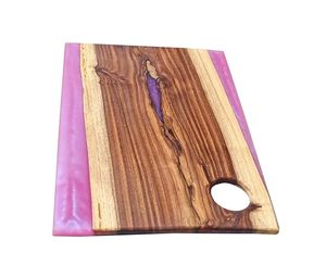 Natural Wooden Resin Cheese <b>Board</b> Perfect for Serving Slicing and Gifting Decorative Resin Inlay Wooden Chopping <b>Board</b> - Product Image 5