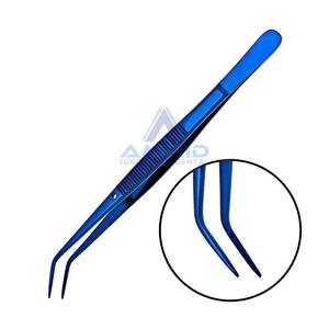 Equipo dental certificado CE pinzas quirúrgicas manuales de 16cm con punta en ángulo dentada pinzas dentales Meriam alicates de vendaje de algodón - Product Image 3