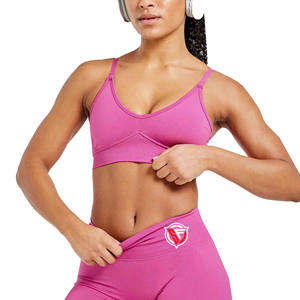 Soutien-Gorge de Sport Sans Couture pour Femmes, Sans Fil, Léger, Haut Soutien, Col en V Profond, Respirant, Entraînement, Gym, Course à Pied, Yoga, Stock - Product Image 3
