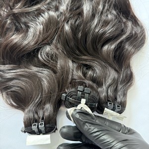 Hot Selling Natural Wavy Raw Unprocessed Bundles Hair Extensions 10"-40" Wavy Unprocessed Raw Hair Wholesale Price - Product Image 1