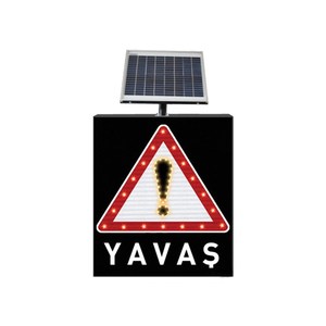 Solar-Powered Slow-Ground Traffic Sign Panel 600x750x80mm 20W - Product Image 1