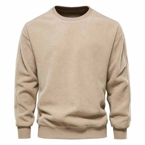 Sudaderas de cuello redondo de alta calidad para hombre, sudaderas de invierno multicolores con diseño personalizado de secado rápido y transpirable de lana de algodón 100% - Product Image 1