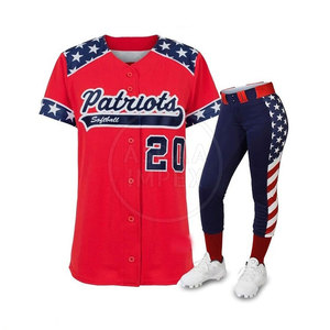 เครื่องแบบซอฟต์บอลแห้งเร็วดีไซน์ใหม่ชุดซอฟต์บอลระบายอากาศได้ดี - Product Image 1