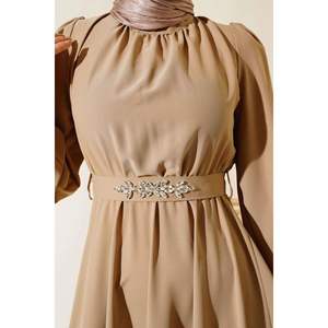 <b>Stone</b> Belted Dress Latte - Product Image 4