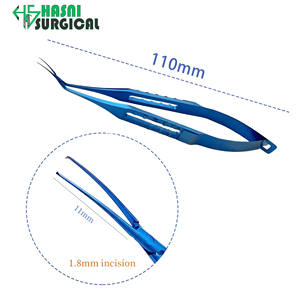 Pinzas de Capsulorrexis, Instrumento Oftálmico, 12 mm, Curvas, de Acero Inoxidable, Manuales, Certificadas por la CE, Pinzas de Microscopía para Rasgar - Product Image 6