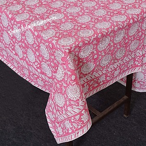 Nappe rectangulaire Balajee faite à la main multi solide moderne pur coton Design indien ferme mariage lin décoratif pour - Product Image 5