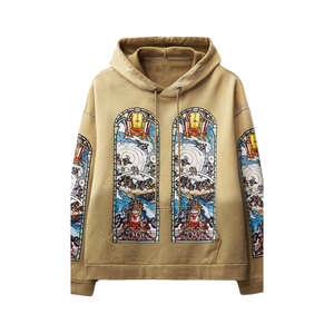 Sudadera con capucha personalizada para hombre, ropa de calle, serigrafía, sudadera con capucha de lana pesada para hombre, jersey en blanco con estampado personalizado de gran tamaño, sudaderas con capucha para hombre - Product Image 4